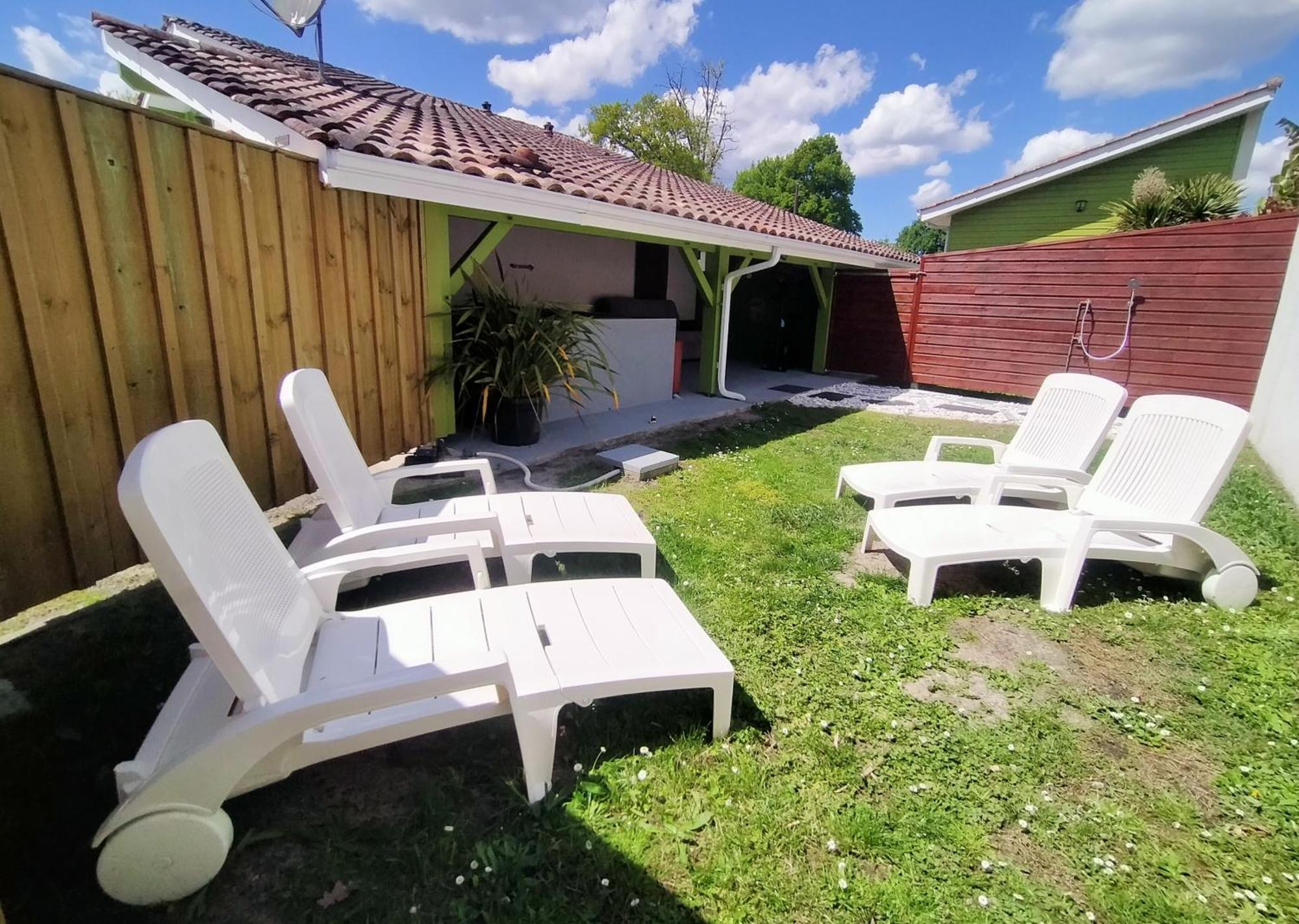 Gîte Les Bambous 2 pers 15 min océan calme jardin parking wifi Brach Extérieur photo